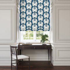 cranes royal printed cotton roman blinds