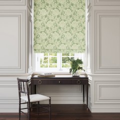 Deauville celadon woven roman blind