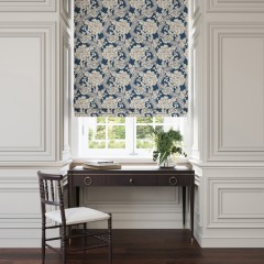 Deauville indigo woven roman blind