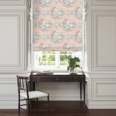 fabric Zanzibar blush printed cotton roman blind