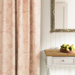 Deauville blush woven curtains