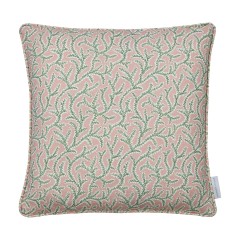Emeline Blush Printed Linen Cushion 43cm x 43cm