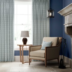 Acanthus Indigo Curtains