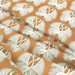 fabric cranes amber printed cotton roman blinds