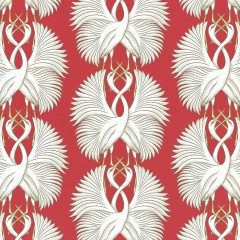 fabric cranes lantern printed cotton flat