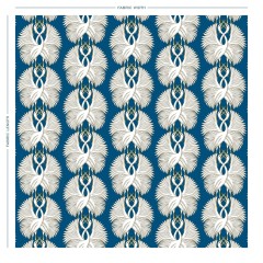 fabric cranes royal printed cotton full width