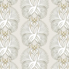 fabric cranes stone printed cotton flat