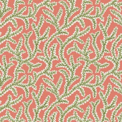 Emeline Coral Linen Mix Fabric