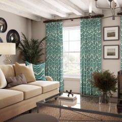 Fable Malachite Velvet Curtain