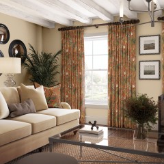 Herons Sienna Velvet Curtain