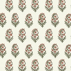 Isha Coral Linen Mix Fabric