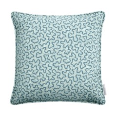 Meander Ocean Linen Mix Cushion 43cm x 43cm
