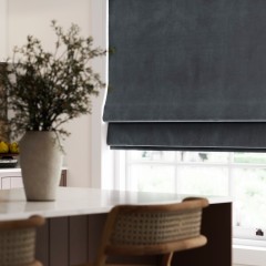 Portofino Graphite Roman Blind