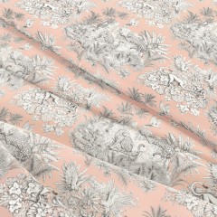 fabric Zanzibar blush printed cotton wave