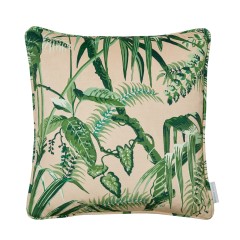 Guadeloupe Blush Printed Velvet Cushion 43cm x 43cm