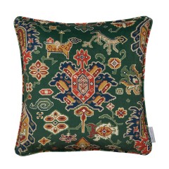Isfahan Forest Printed Velvet Cushion 43cm x 43cm