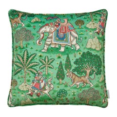 Jaipur Jade Printed Velvet Cushion 55cm x 55cm