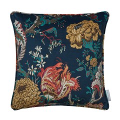 Jannah Midnight Printed Velvet Cushion 43cm x 43cm