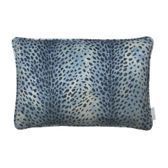 Masai Indigo Printed Velvet Cushion 55cm x 38cm