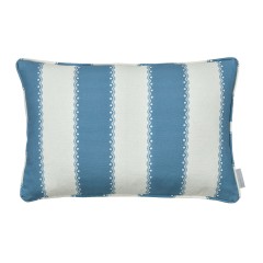 Ornella Chambray Printed Linen Cushion 55cm x 38cm