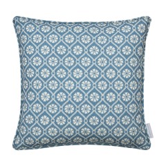 Samira Chambray Printed Linen Cushion 43cm x 43cm