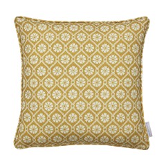 Samira Gold Printed Linen Cushion 43cm x 43cm