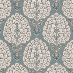 Sultan Teal Wallpaper | Warner House