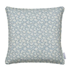Ziya Indigo Printed Linen Cushion 43cm x 43cm