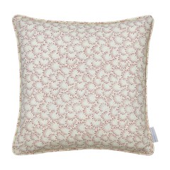 Ziya Raspberry Printed Linen Cushion 43cm x 43cm