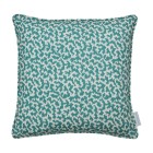 Fez Teal Printed Linen Cushion 43cm x 43cm