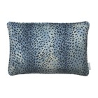 Masai Indigo Printed Velvet Cushion 55cm x 38cm