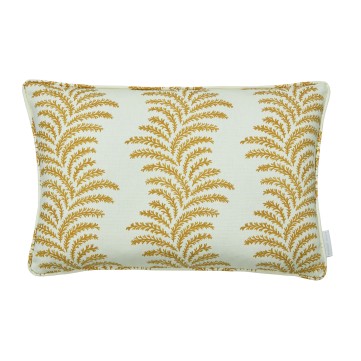 Aubry Gold Printed Linen Cushion 55cm x 38cm