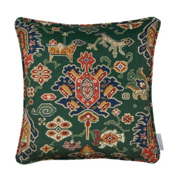 Isfahan Forest Printed Velvet Cushion 43cm x 43cm