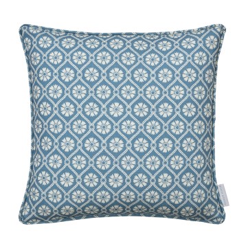 Samira Chambray Printed Linen Cushion 43cm x 43cm