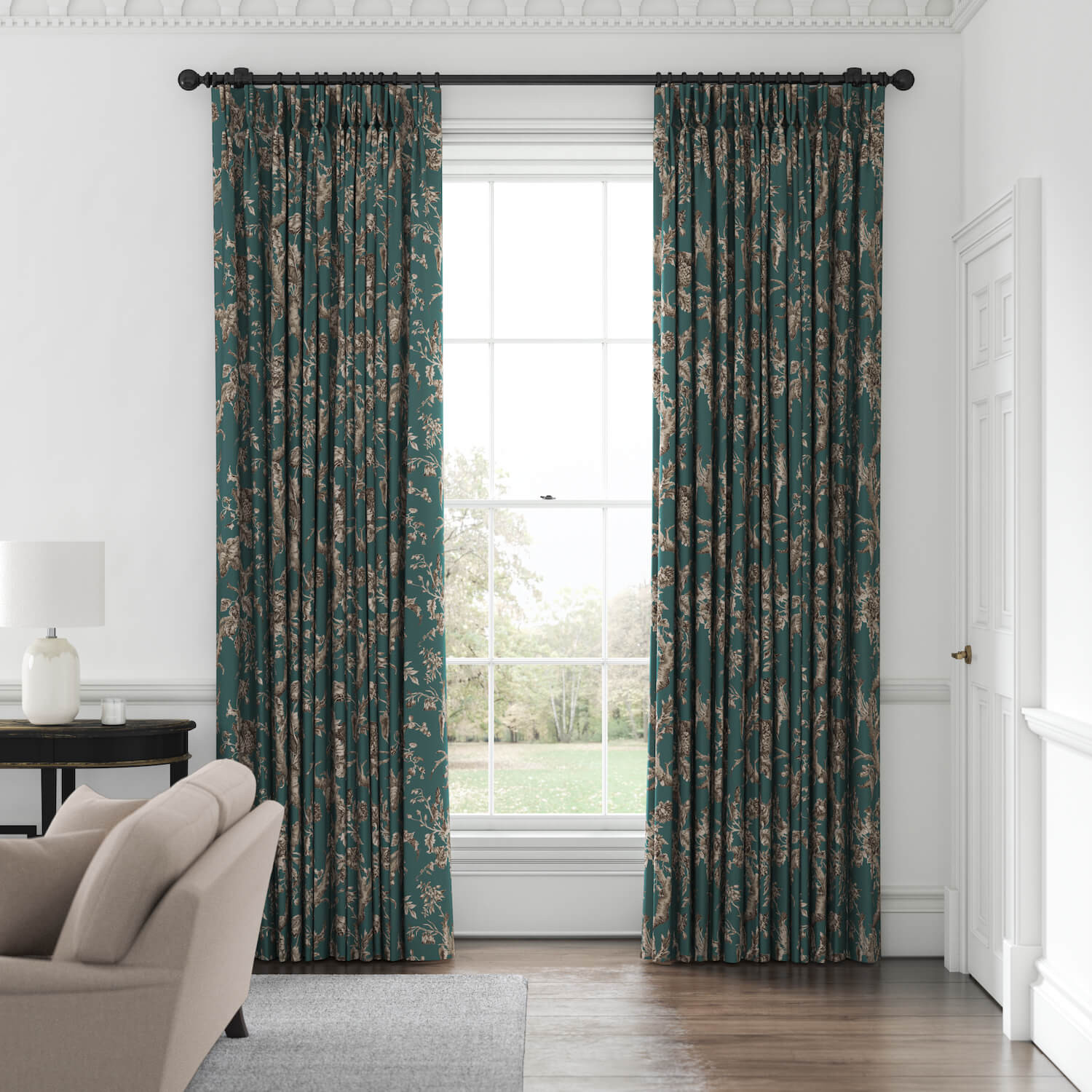 Teal And Brown Curtains