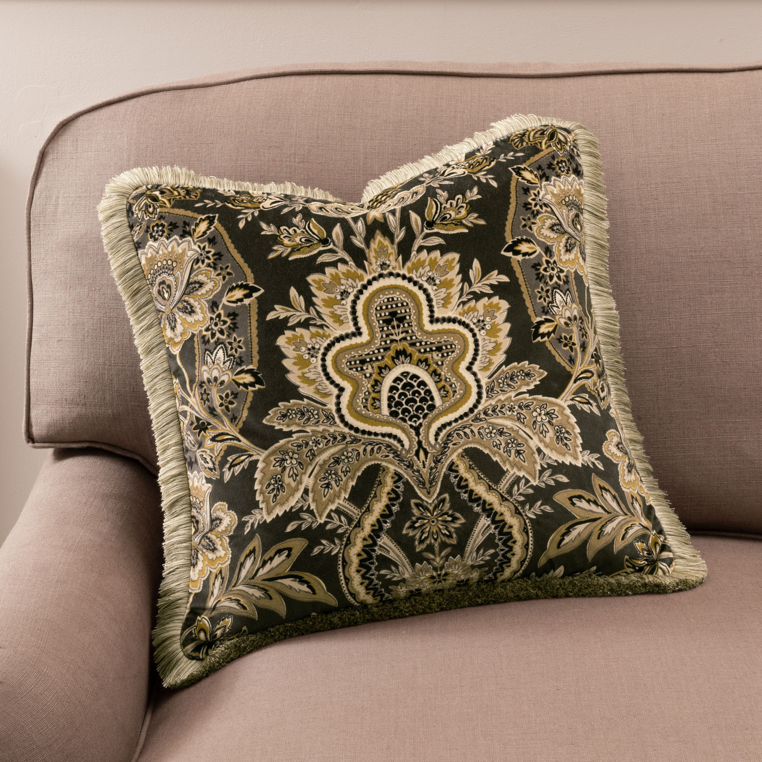 Gold damask cushions outlet