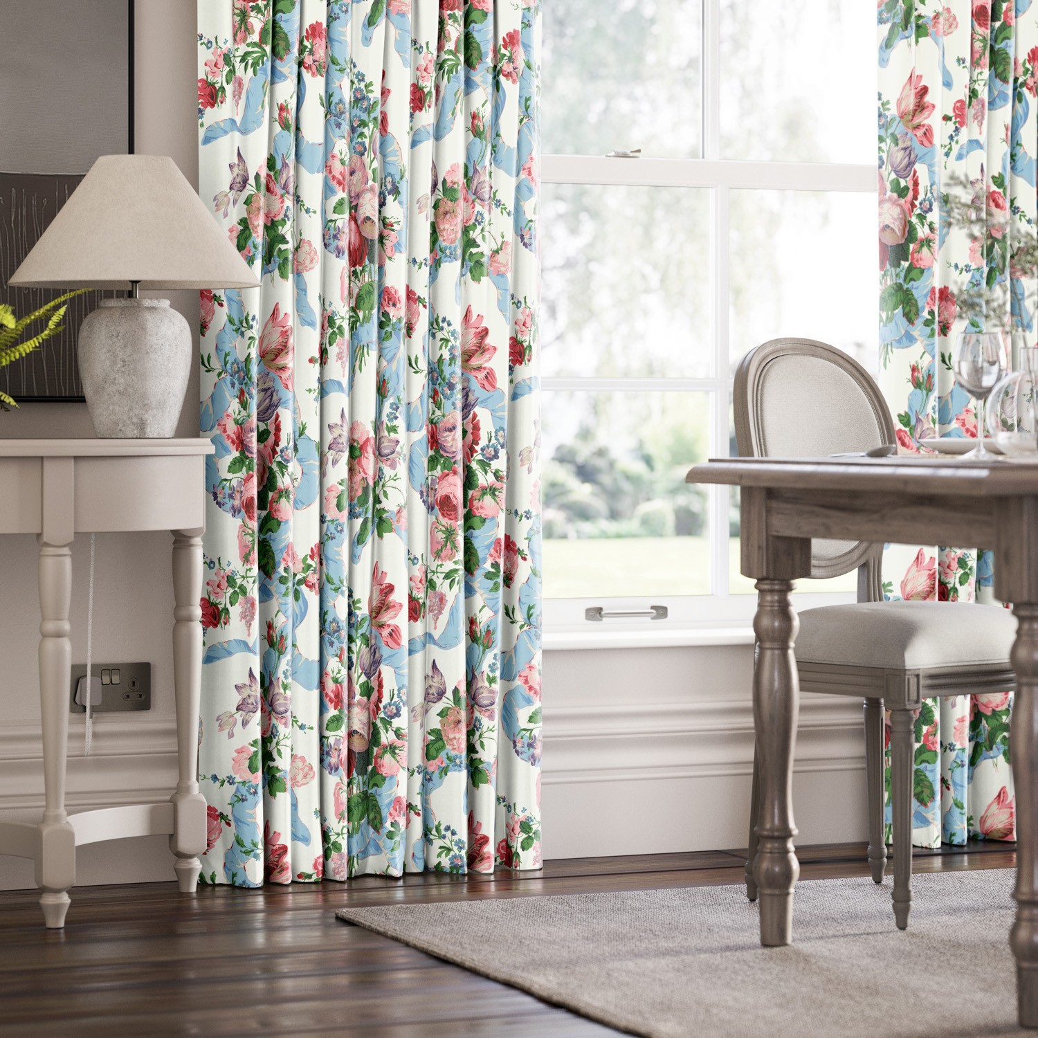 Grand Bouquet Vintage Curtains | Warner House