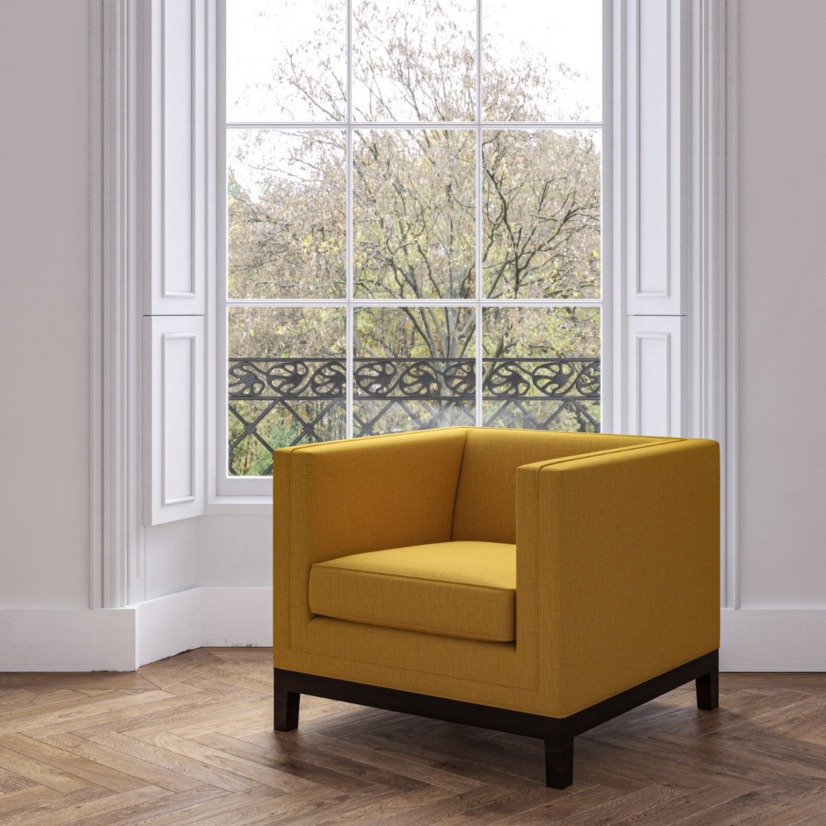 Ochre on sale accent chair
