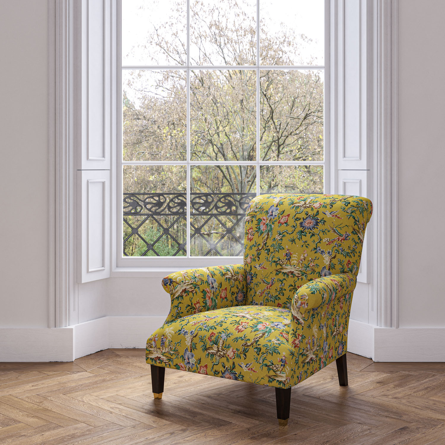 Ochre shop wingback chair