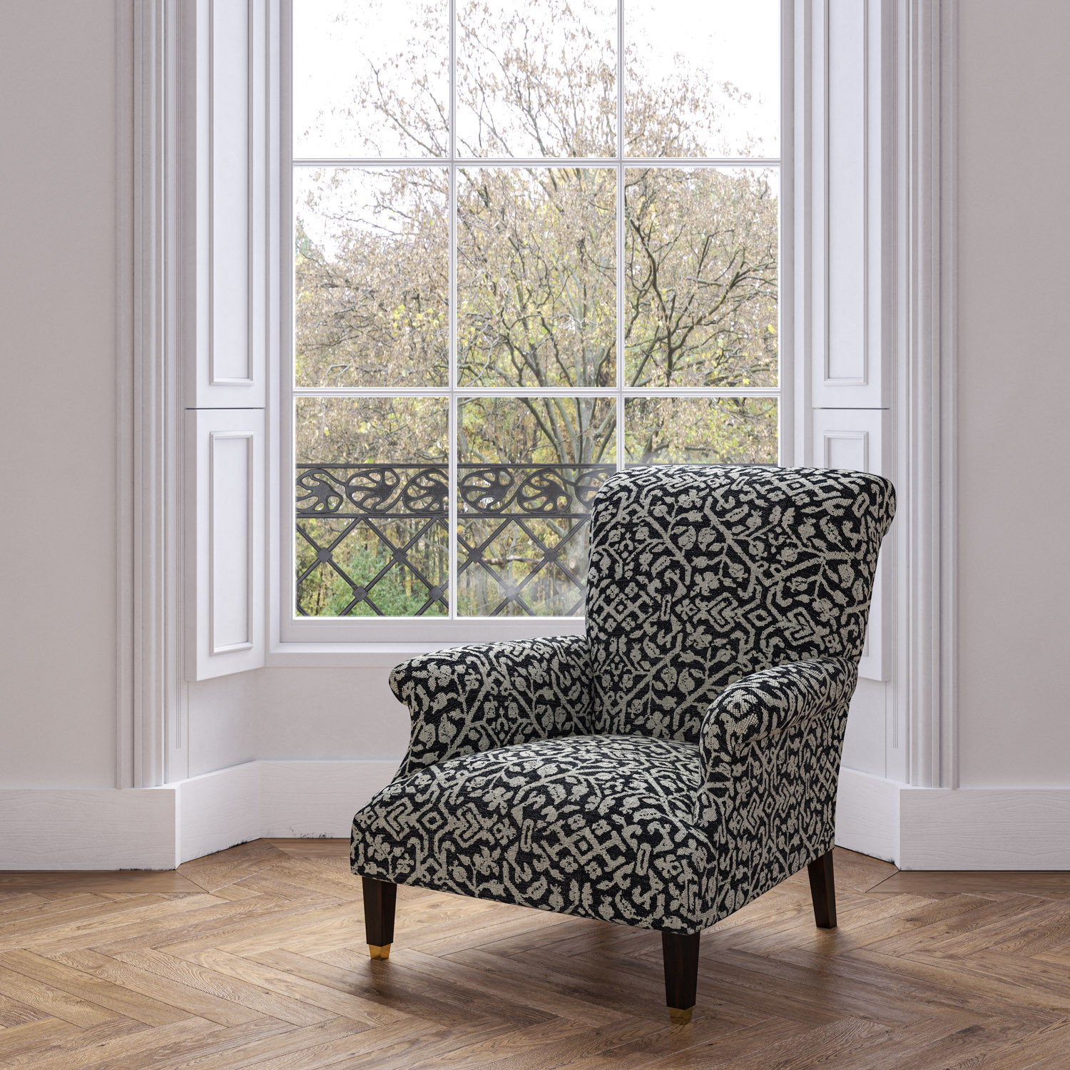Charcoal accent chair discount