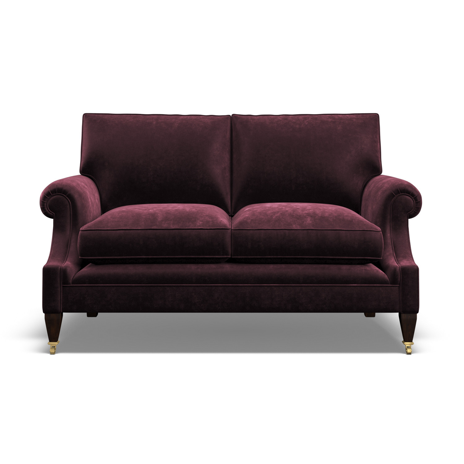 Burgundy store velvet sectional