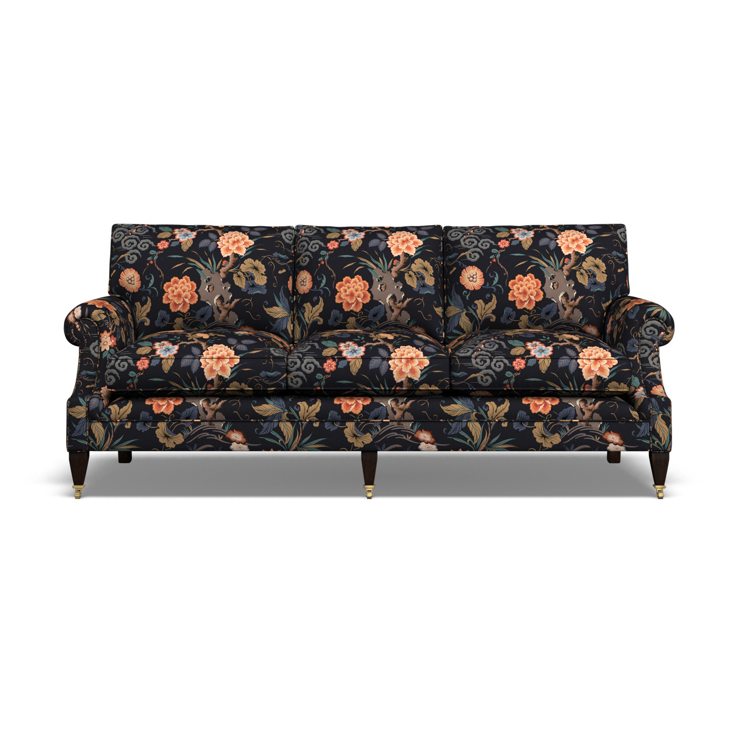 Coral sales velvet sofa