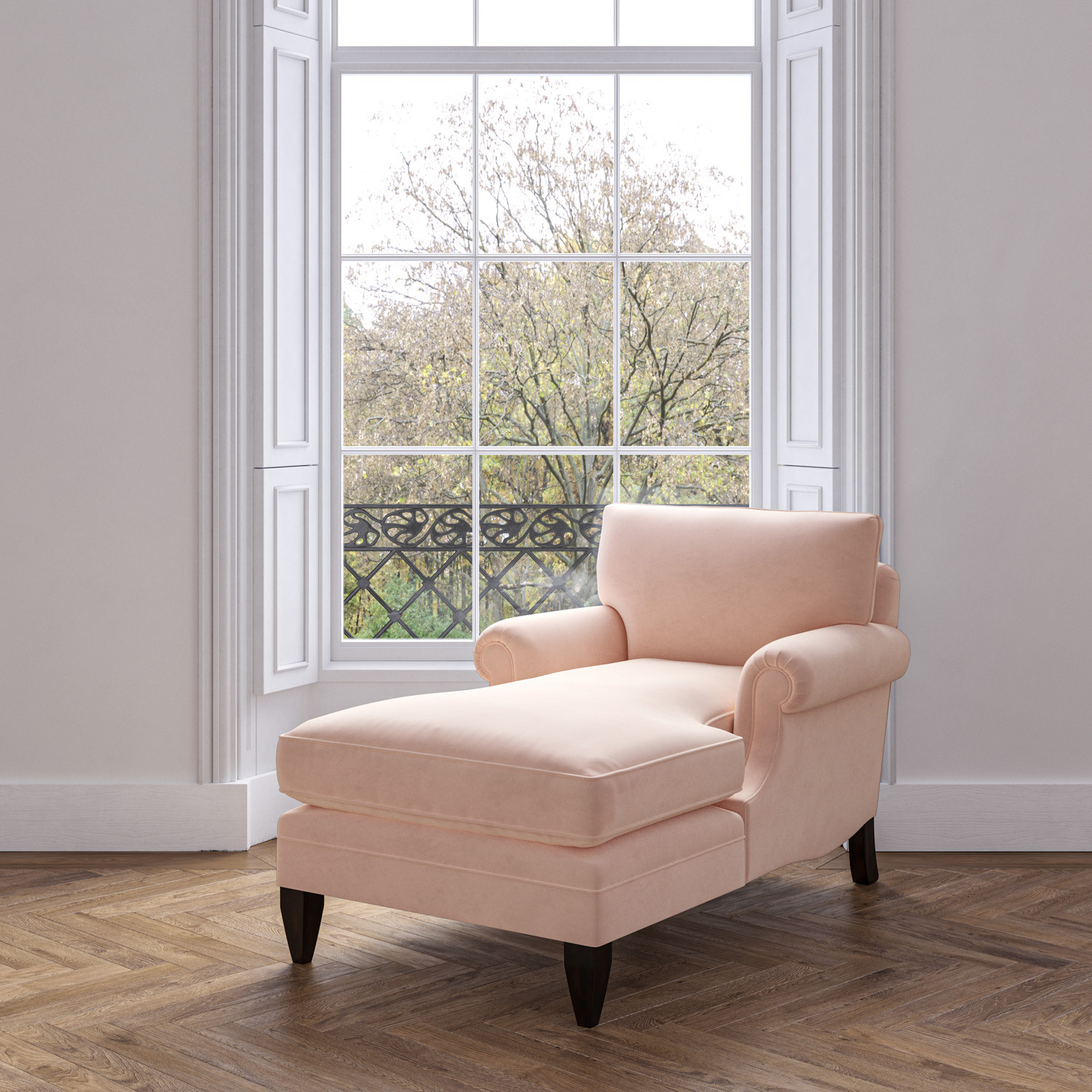 Blush pink chaise lounge chair clearance