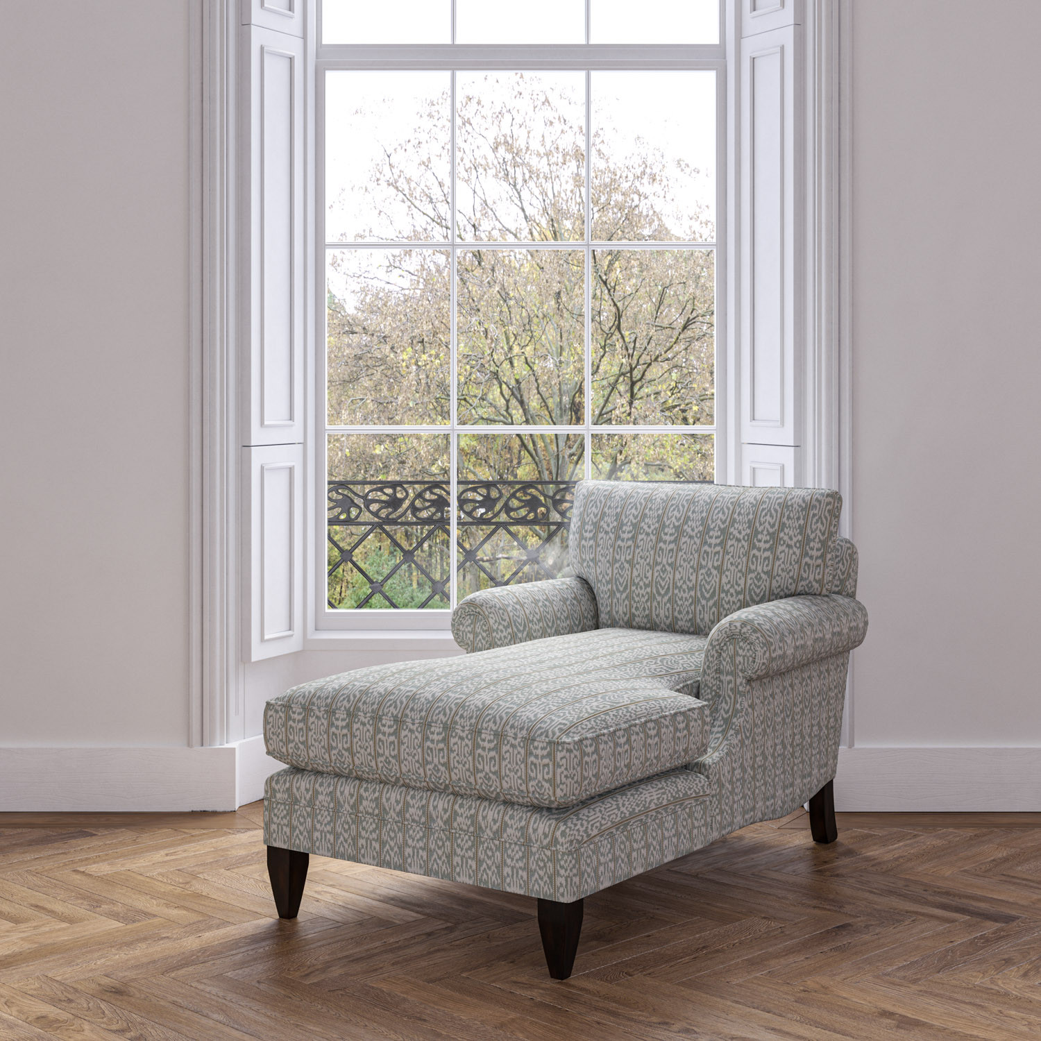 Fabric chaise lounge discount