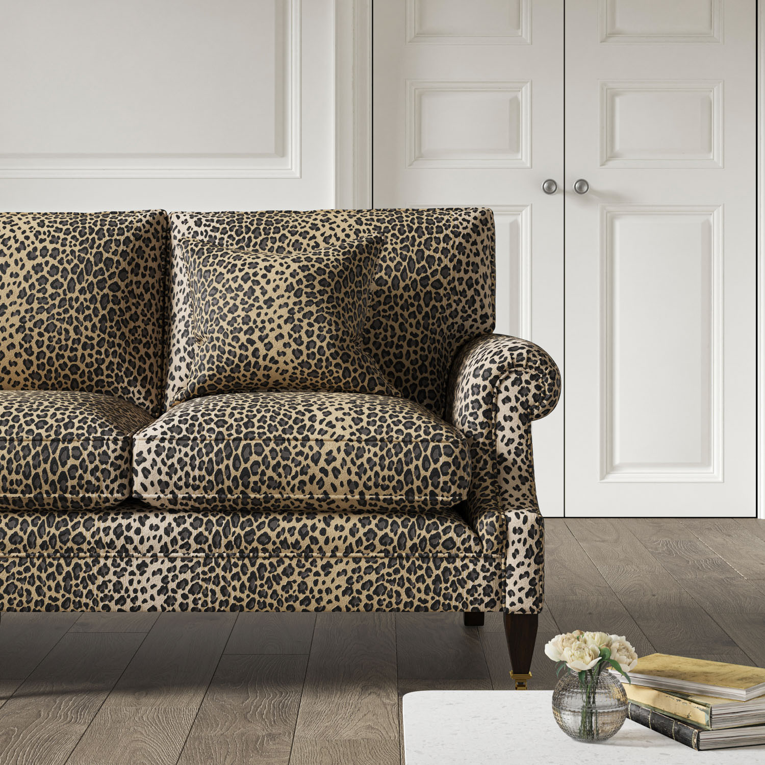 Burford 2 Seat Sofa Leopard Natural