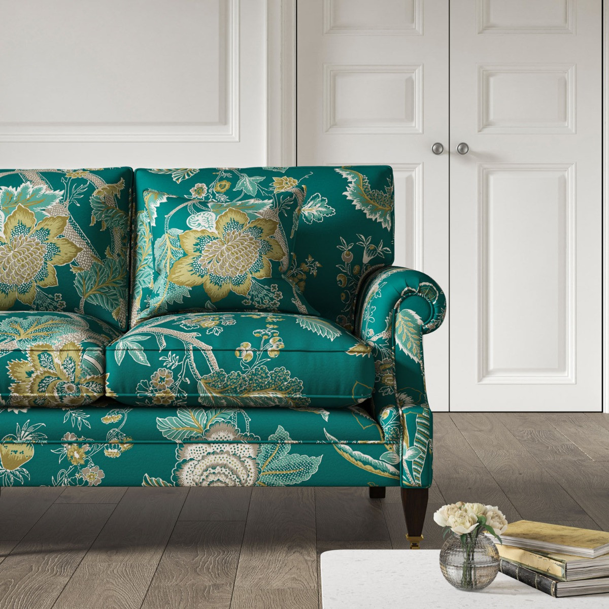 Jade shop velvet couch