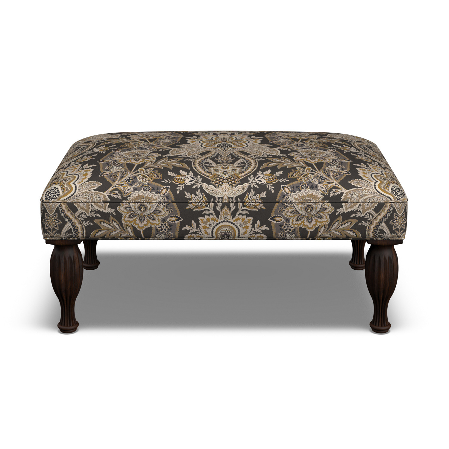 Cavendish Ottoman Paisley Damask Espresso