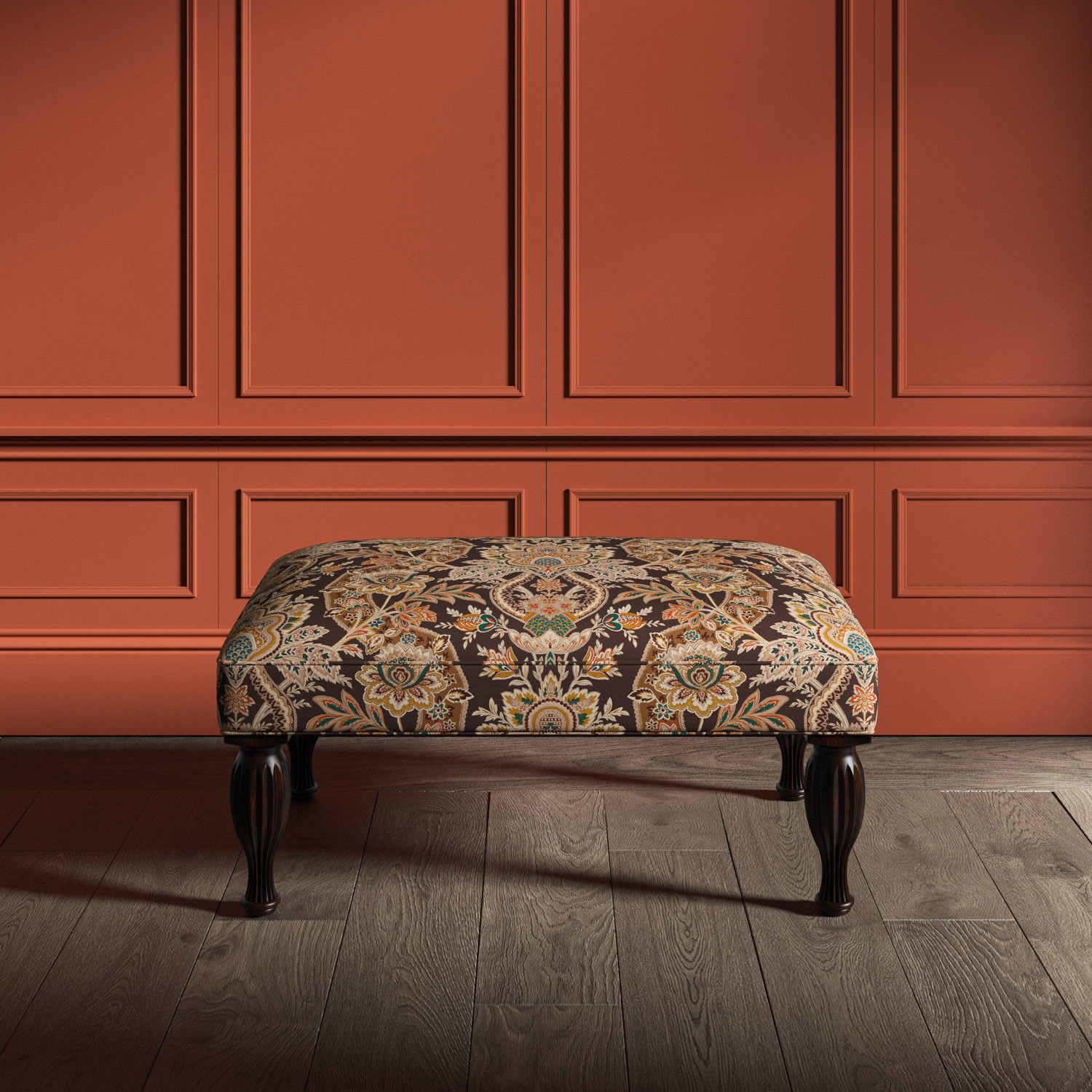 Cavendish Ottoman Paisley Damask Spice