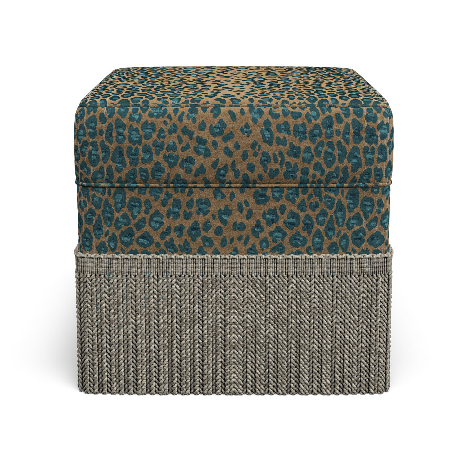 Leopard print storage ottoman deals