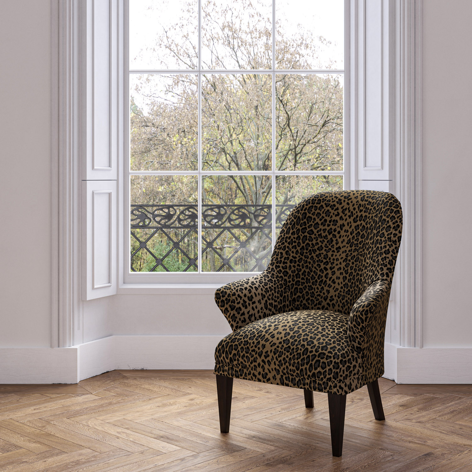 Leopard print dressing discount table chair